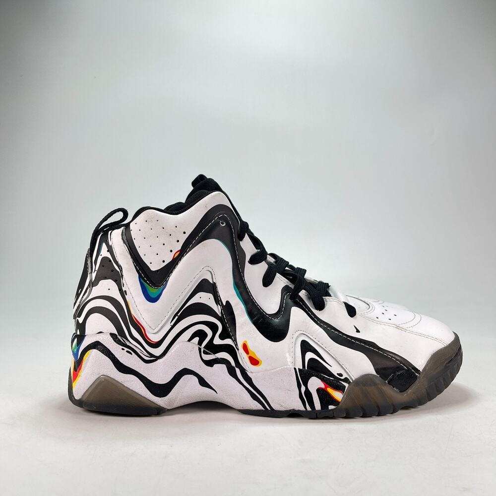 Reebok Kamikaze II Mid White Black Streetwear Sneakers FY6116 Men's Size 11.5